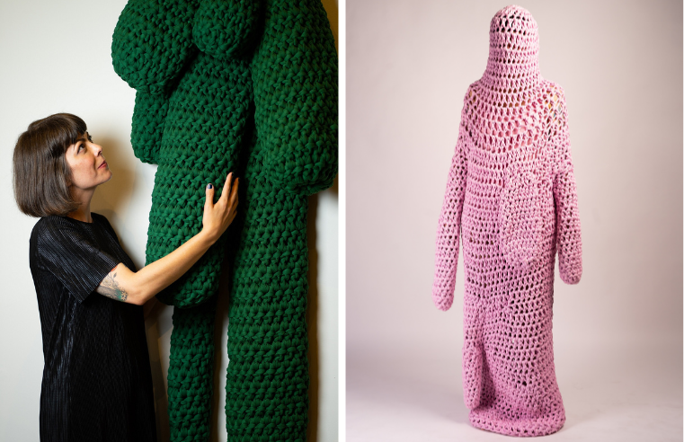 Esculturas de crochê: Mostra propõe reflexões sobre maternidade e perda